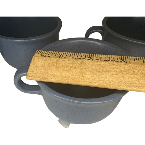 Set Of 3 Dansk Mesa Blue Coffee Tea Cup Mugs 4" Portugal Danish Modern - Picture 8 of 14
